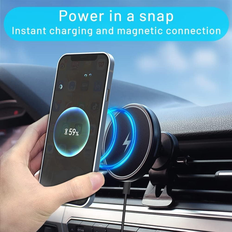 [Australia - AusPower] - Magnetic Phone Car Mount, Syncwire Magnet Air Vent Mount 360° Rotation Car Phone Holder Fit for iPhone 11 Pro XS Max XR X 8 7 6 Plus Samsung Galaxy Note10 S10 S10+ S10e Black 