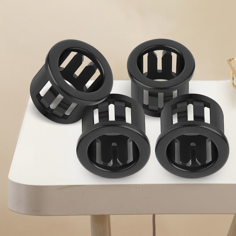 [Australia - AusPower] - 100PCS 1/2" Round Cable Snap Bushing Grommet, Black Snap in Cable Grommet Protector 1/2" 100 