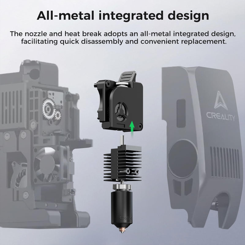 Creality K2/K2 Pro Ceramic Heating Block Kit, Upgrade Official Hotend Quick-swap Nozzle Kit, All-Metal Integrated Extruder Hot end, 300°C Temperature Resistance for Creality K2/K2 Pro Combo 3D Printer