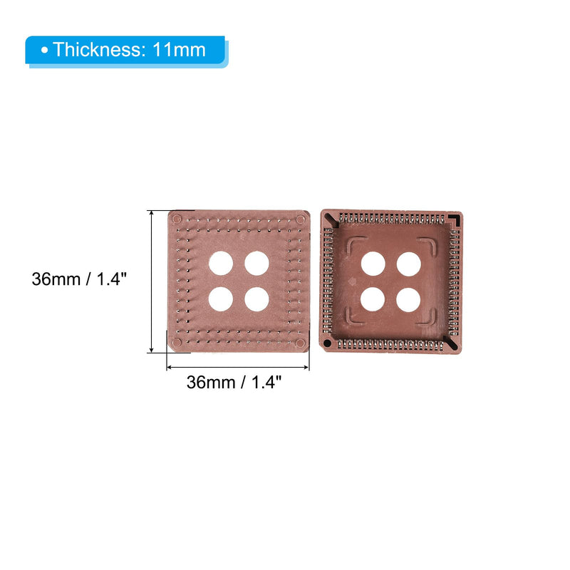[Australia - AusPower] - PATIKIL PLCC84P IC Socket 84Pin 2.54mm Pitch DIP Through Hole Mounting for PCB Board Pack of 4 
