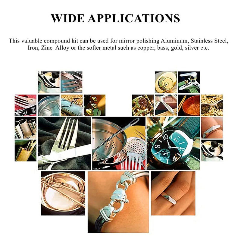 [Australia - AusPower] - White Diamond Polishing Buffing Compound 1 Pound for Removing deep Scratches from Soft Metals such as Aluminium, Gold, Silver, Brass & Copper etc. 