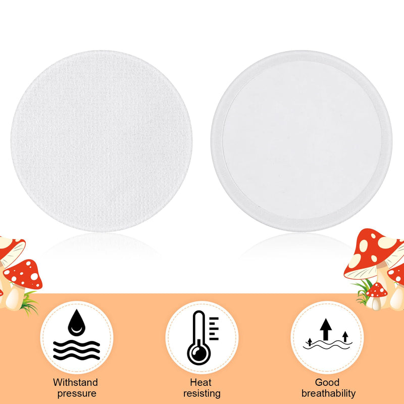 [Australia - AusPower] - 30 Pieces Synthetic Filter Paper Stickers 0.3 ?m Synthetic Filter Disc Wide Mouth Circular Adhesive Filter Patch Sticker for Mushroom Cultivation Wide Mouth Jar Lids Mason Jars (2.28 Inch) 2.28 Inch 