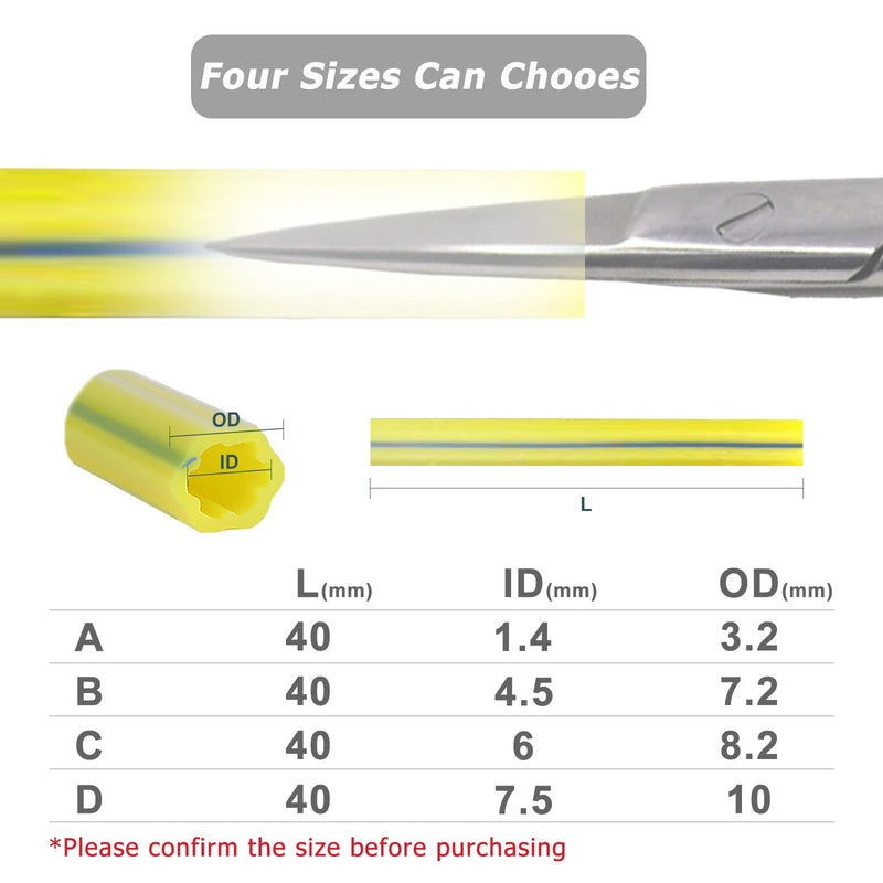 [Australia - AusPower] - Disposable Instrument Tip Guards - Scissor Protector Cover, 100 Pcs (4.5mm(ID) x 7.2mm(OD) x 40mm(L)) 4.5mm(ID) x 7.2mm(OD) x 40mm(L) 