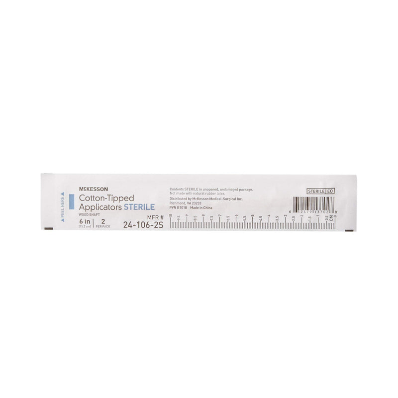 [Australia - AusPower] - McKesson Cottontip Applicator Sterile 6" - Box of 200 - Model 24-106-2s 