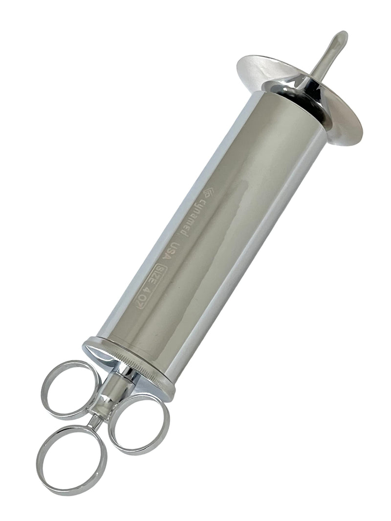 [Australia - AusPower] - Cynamed Ear Wax Removal Syringe 04 OZ Brass with chrome finish Ideal for Household Emt Firefighter Police, School and hobby 