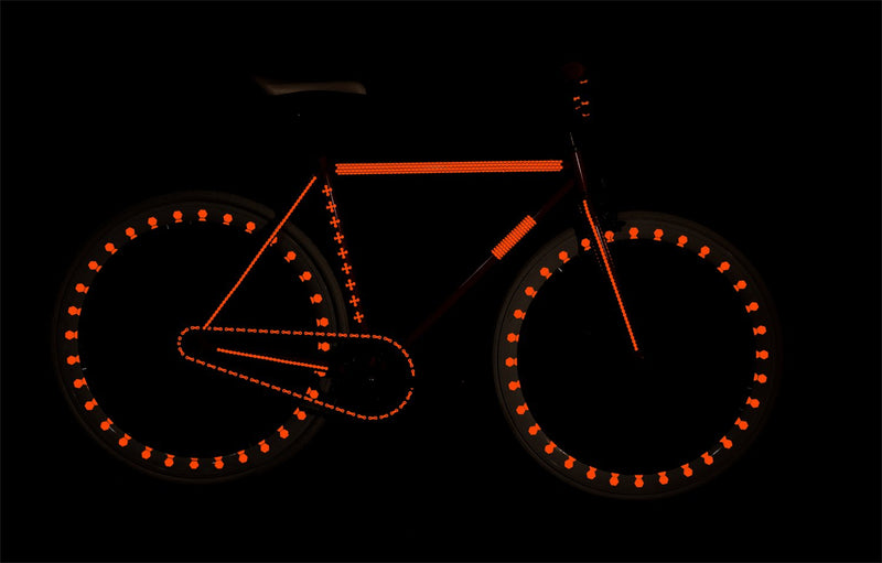 RydeSafe Reflective Decals - Hexagon Kit - Large Orange