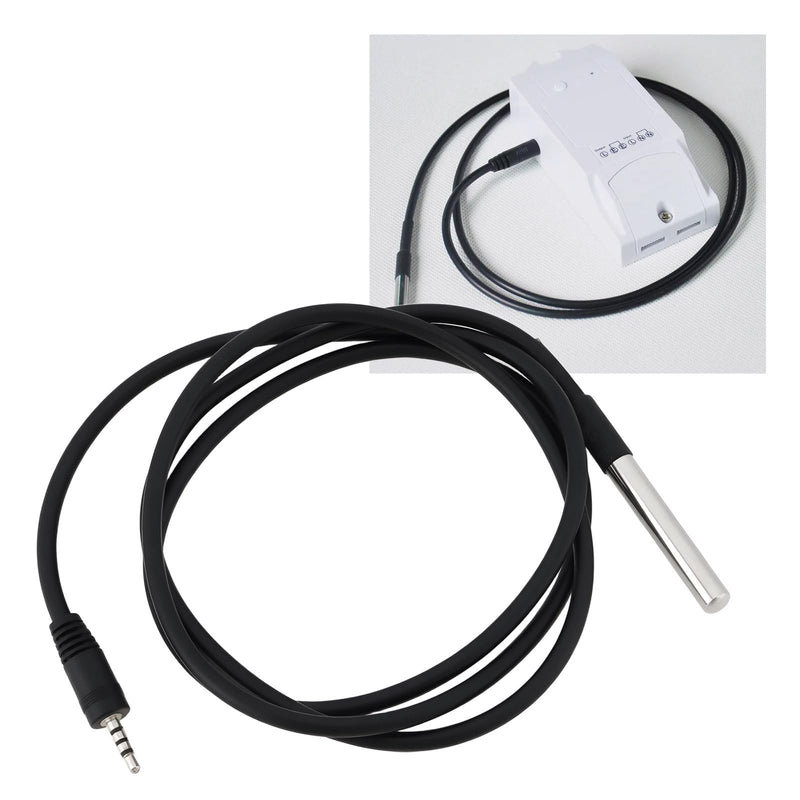 [Australia - AusPower] - ECSiNG 2pcs DS18-B20 Temperature Sensor -10°C to 85°C with 2.5mm Connecter 1m Compatible with Sonoff TH10/16 