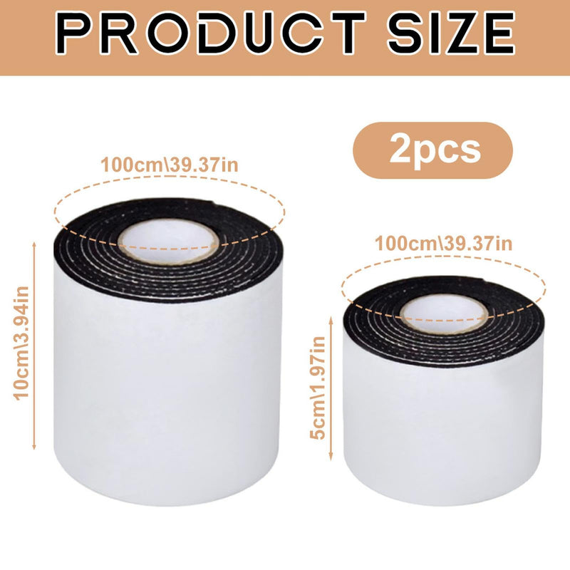 2 Roll Anti Slip Traction Tape, Grip Tape for Shoes, 10 * 100cm+5 * 100cm, Friction Abrasive Adhesive for Stairs/Furniture/Indoor/Outdoor, Sole Repair Guard Tape for All Shoes Heels Noise Reduction