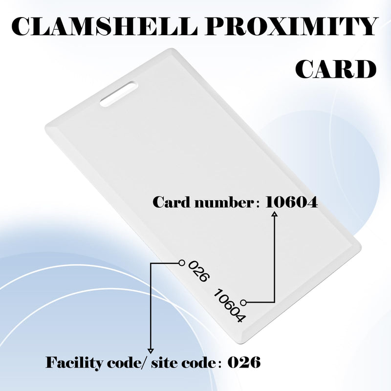 [Australia - AusPower] - 10 Pack 26 Bit Proximity Clamshell Weigand Prox Swipe Cards Key Card Compatable with ISOProx 1386 1326 H10301 Format Readers and Systems, Works with Most Access Control Systems 10 pcs 