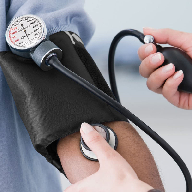 [Australia - AusPower] - NOVAMEDIC Professional Black Large Adult Size Blood Pressure Machine, Aneroid Sphygmomanometer Medical Supplies, Manual Emergency BP Monitor for High Blood Pressure with Carrying Case 