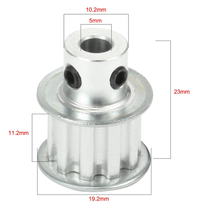 [Australia - AusPower] - uxcell Aluminum 10 Teeth 5mm Bore 5.08mm Pitch Timing Belt Pulley for 10mm Belt 