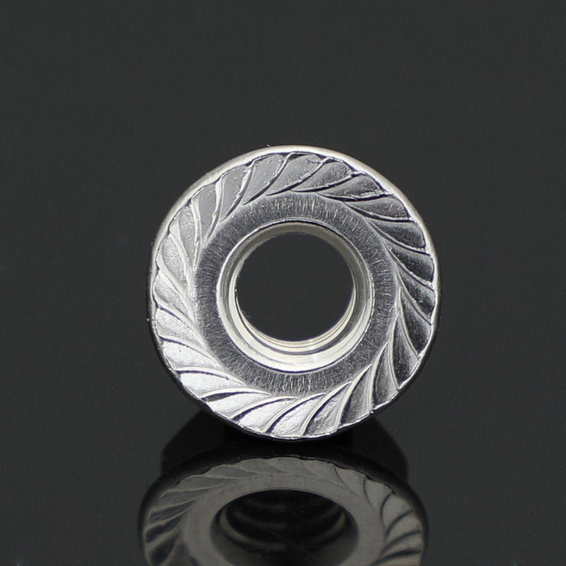 [Australia - AusPower] - M6 Serrated Flange Nuts Flanged Locknuts, Stainless Steel 18-8 (304), Bright Finish, 50 PCS M6 