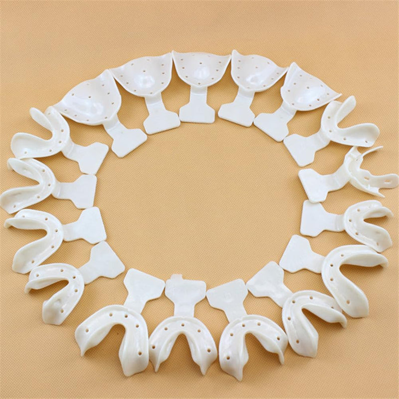 [Australia - AusPower] - Dental Impression Trays Autoclavable Teeth Holder Edentulous Jaws Impression Trays, Dental Lab Tool 17pcs/Set 