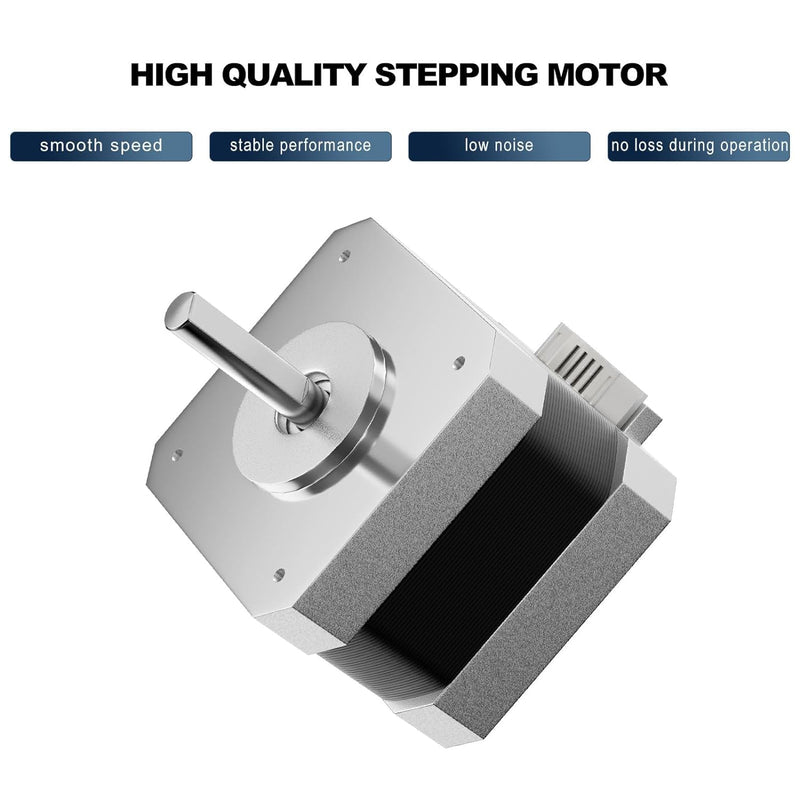ALadrs FDM 3D Printer Stepper Motor 42-34,2 Phases 1A 1.8 Degrees 0.4 N.M Stepper Motor 3D Printer Extruder, for Creality Hi,Ender-3 Series and CR-10 Series E-axis (42-34(2Pcs)) 42-34 (2 Pieces)