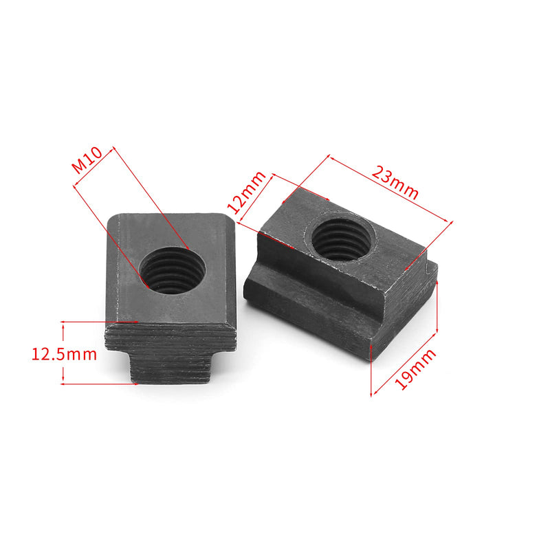 [Australia - AusPower] - 5 PCS M10 T-Slot Nut, Black Oxide Finish Table Slot, 3/8 Threads T Slot Rail 