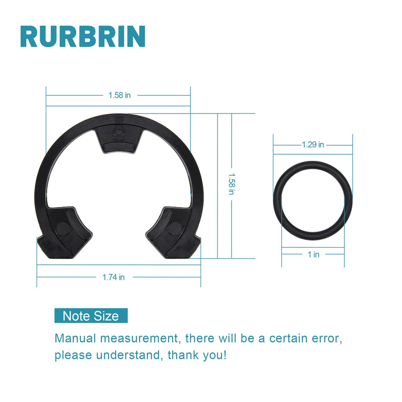 [Australia - AusPower] - (4+4PCS) 3/4" Water Softener Clip and O-Ring Kit Compatible with GE Kenmore Eco Pure Eco Water Softener, Replace Parts for 7116713 and 7170288 