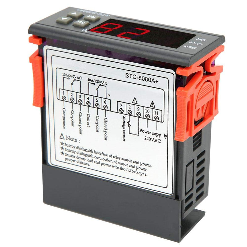 [Australia - AusPower] - Temperature Controller, STC-8080A+ Digital Thermostat Refrigerating Defrosting Alarming Temperature Controller 