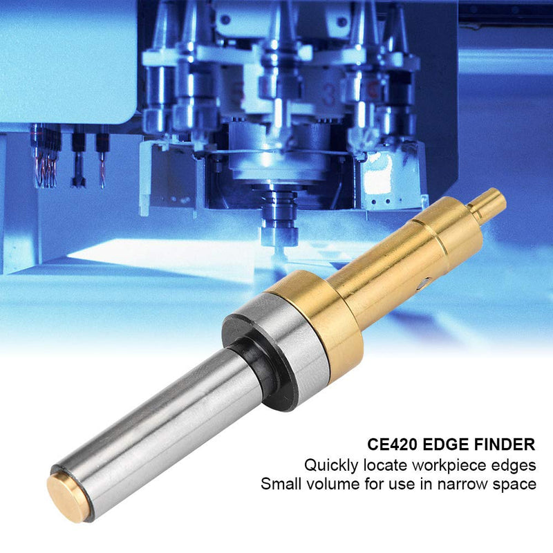 [Australia - AusPower] - Hilitand 1 Piece Mechanical Edge Finder Stainless Steel Cylinder Shank 10mm Shank Diameter 8.5cm Total Length for Metal Plastic Wood 