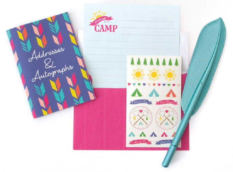 [Australia - AusPower] - Playhouse 29-piece Happy Camper Complete Letters and Notes Stationery Tote for Kids 