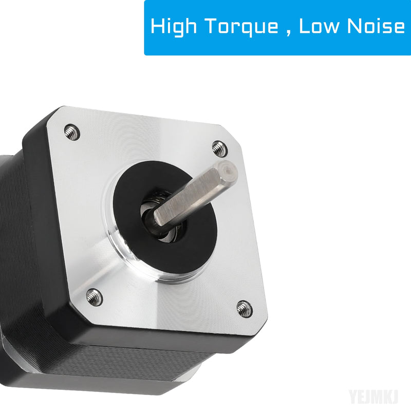 [Australia - AusPower] - Nema 17 Stepper Motor 33MM 1.5A 29Ncm (41.06oz.in) 42 Motor 2 Phase 4-Lead Bipolar Stepper Motor 1.8 Degree with 1m Cable and Connector for DIY CNC 3D Printer, 1.66x1.66x1.3inch 