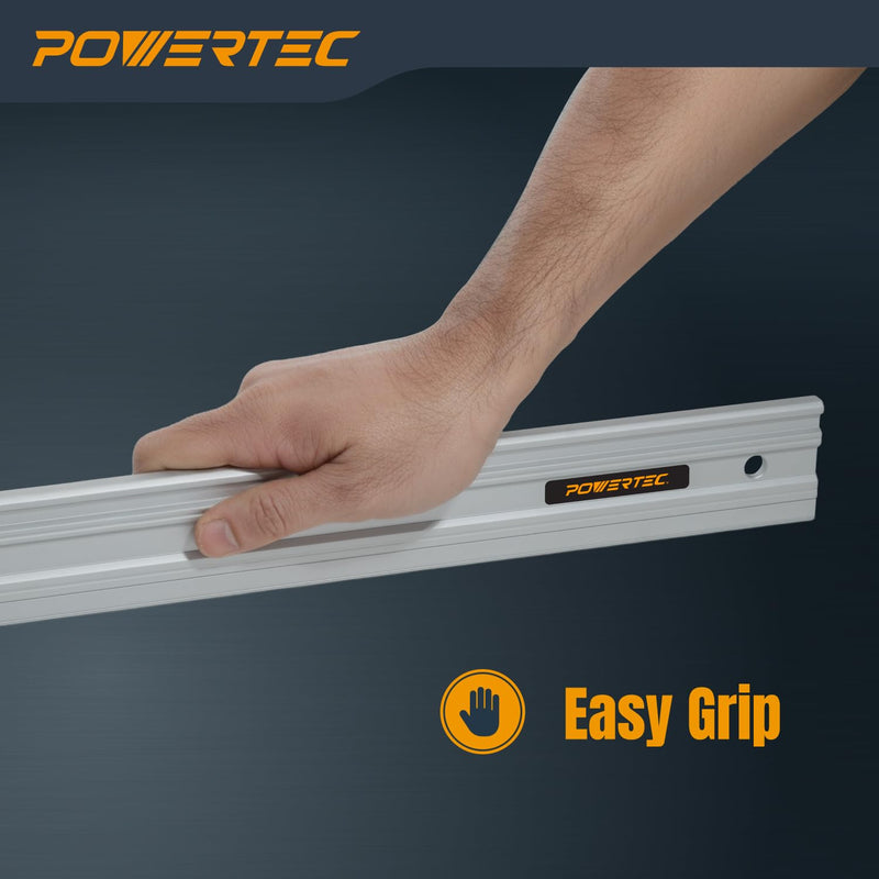 POWERTEC 24 Inch Aluminum Straight Edge – Precision Machinist Tool, .001" Tolerance, Solid One-Piece Construction – for Woodworking, Automotive, Machine Setup, and Surface Flatness Checks (72330) 24 Inch Straight Edge