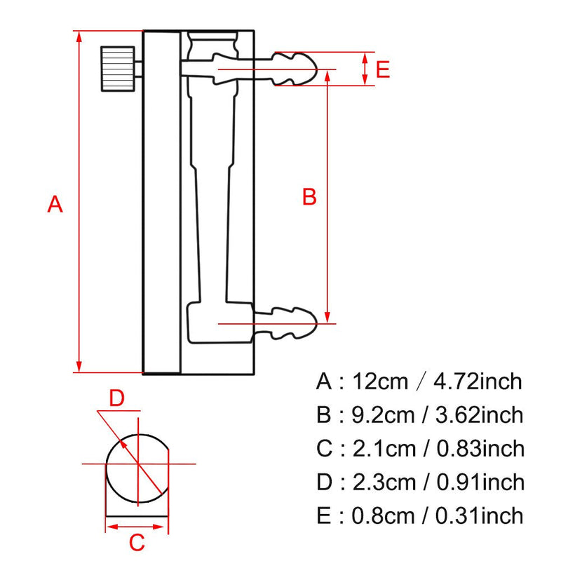 LZQ-5 Flow Meter 2.5 - 25 L/min Acrylic Plastic and Metal Flow Meter with Control Valve for Oxygen, Air, Gas