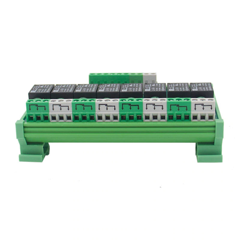 [Australia - AusPower] - 8 Channel Interface Relay Module 24VACDC DIN Rail Panel Mount for Automation PLC Board (FY-T738-24VACDC) 