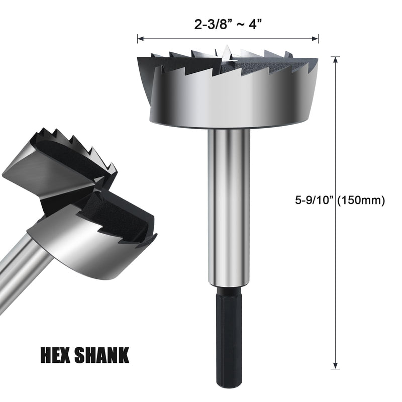 [Australia - AusPower] - 2-1/2 Inch Forstner Drill Bit for Woodworking, 2-1/2" Forstner Bit Wood Drill Bits for Holes, Hinge Cutter for Hard Wood, Plastic, Plywood HEX Shank 2-1/2" 