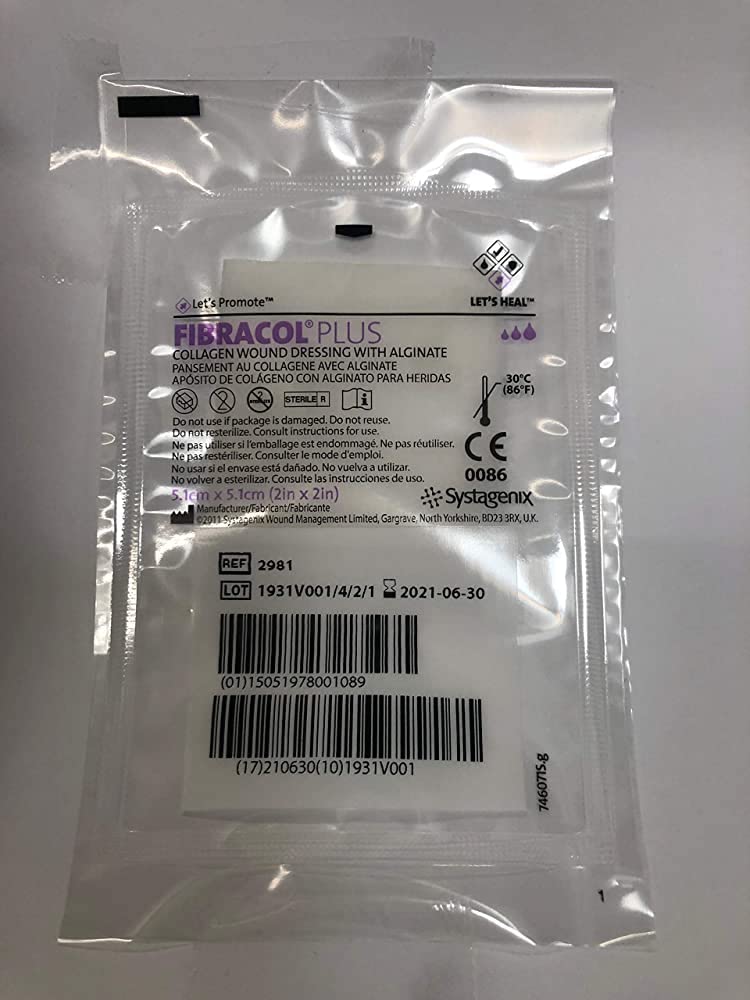 [Australia - AusPower] - FIBRACOL PLUS 2981 Collagen Wound Dressing with Alginate, 2" X 2" - (1 EACH Dressing) 