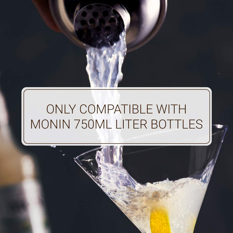 [Australia - AusPower] - Monin - Syrup Pump, Only Compatible with 750 Milliliters Glass Bottles of Monin Syrup, Tip Cover Included, Approximately ¼ Fluid Ounce Per Pump 