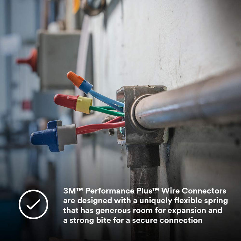 [Australia - AusPower] - 3M(TM) 3M Performance Plus Wire Connector O/B+Pouch, 100/POUCH, 100 units, Orange/Blue Pack of 100 