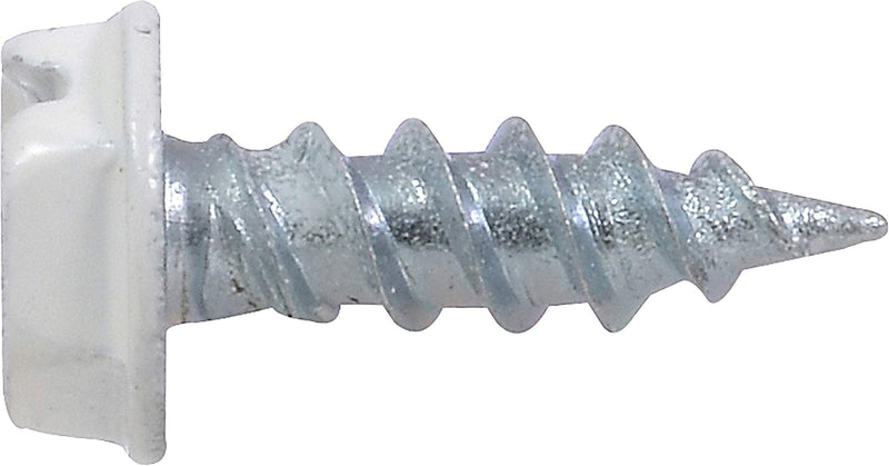 [Australia - AusPower] - 35263 White Painted Hex Washer-Head Self-Piercing Screws (#7 x 1/2") - 100 pieces 