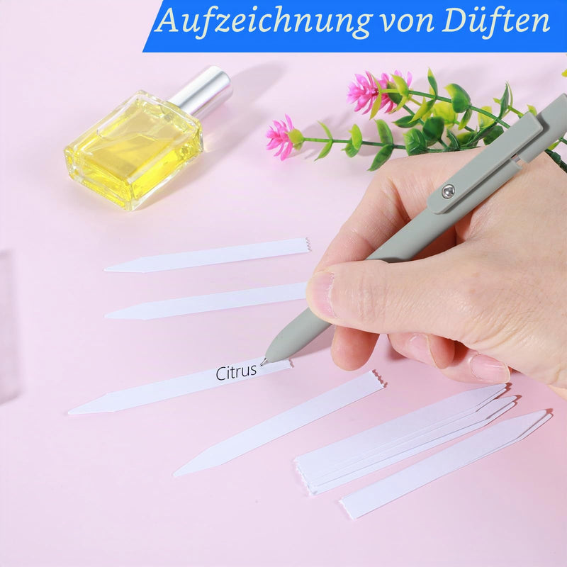 Ouligay Pack of 200 Perfume Test Strips Fragrance Strips Fragrance Tester Paper Disposable Perfume Tester Strips Fragrance Tester Strips for Test Essential Oils Aromatherapy