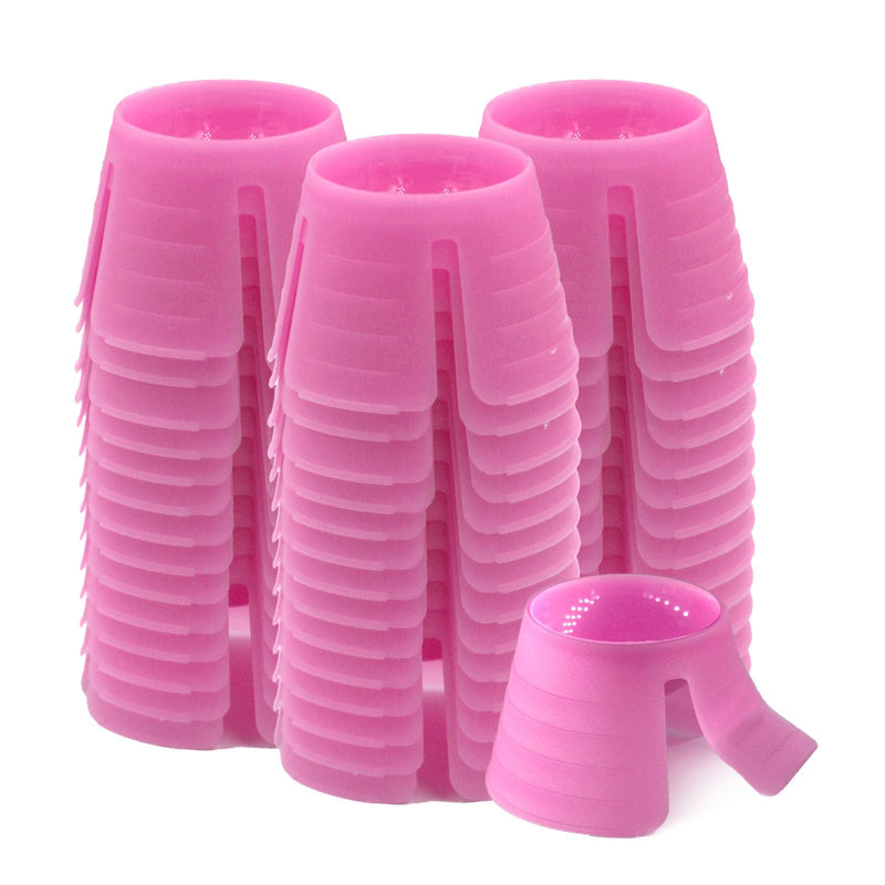 [Australia - AusPower] - 100Pcs Plastic Disposable Dental dappen Dish with Bendable Hinge Wide Base Makes Dish Stand Firmly, Neil dappen Dish, Eyelash dappen Dish Assorted Colors 100 
