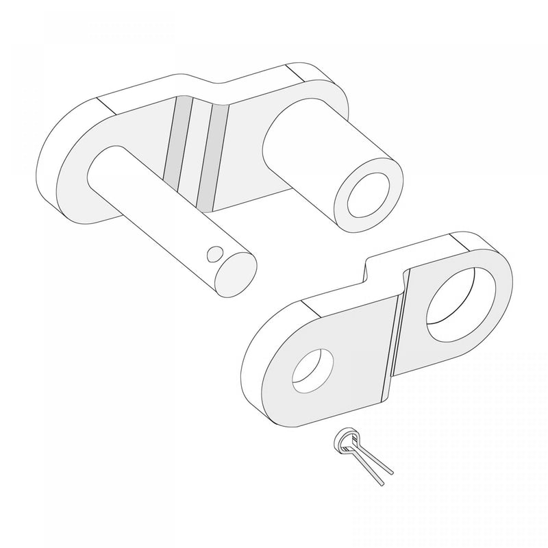 [Australia - AusPower] - uxcell 6Pcs #80 Chain Offset Half Link Roller, 1" Pitch Carbon Steel, Standard Chain End Connector Split Links for 16A Chain 