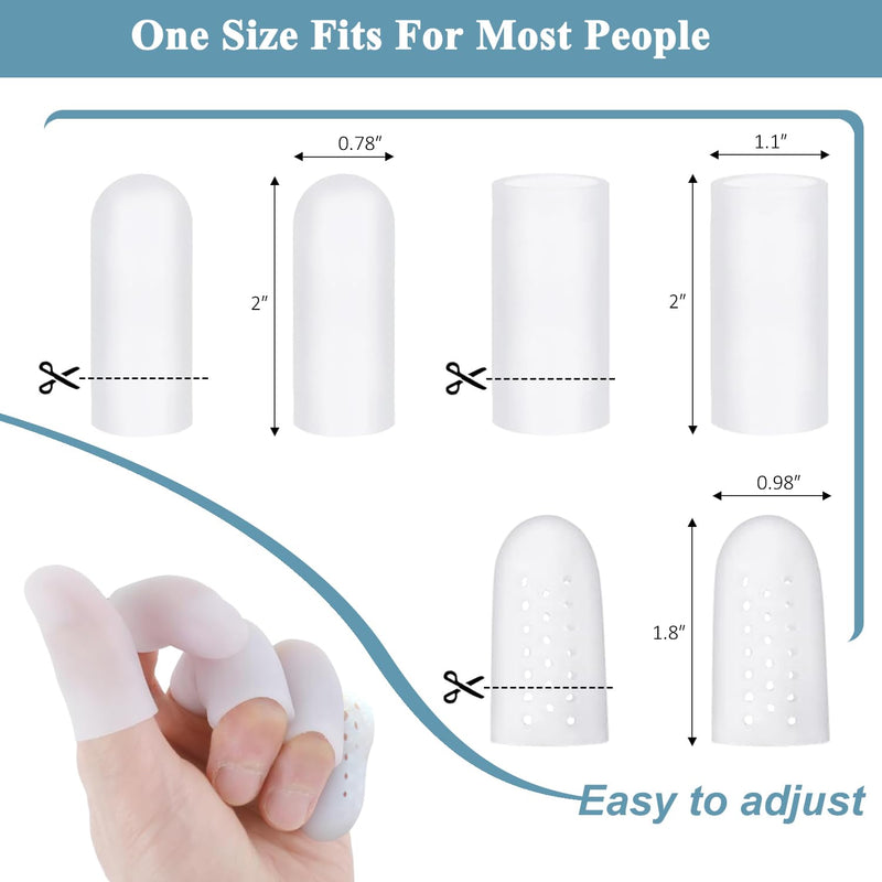 [Australia - AusPower] - Silicone Finger Cots: Soft Thumb Protector 30 PCS Fingertip Covers for Cracked Finger, Arthritis, Eczema, Nail Tips Guards (30) 