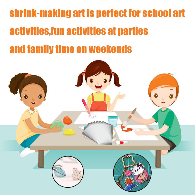 [Australia - AusPower] - Hslordge 36Pieces Shrink Plastic Sheets,Shrink Sheets,Shrink Film Sheets Blank Shrink Art Paper for DIY Ornaments Craft 