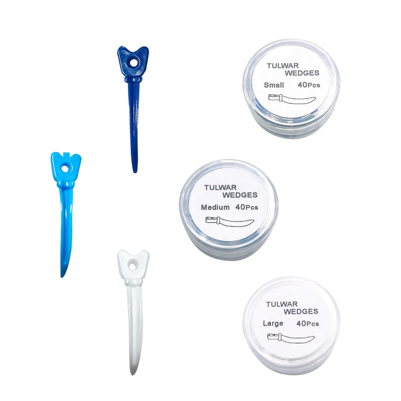 [Australia - AusPower] - 40Pcs/Box Dental Sectional Matrix System Refill Wedge, Dental Tulwar Wedges, L/M/S Plastic Wedges, Dental Wedge for Sectional Matrix System. (M) M 