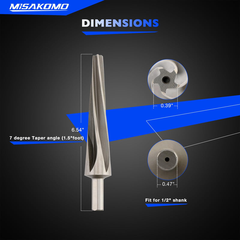 [Australia - AusPower] - 7 Degree Tapered Ball Joint Reamer, High-Speed Tool Steel Tapered Reamer Tie Rod for 1-1/2" Per Foot 