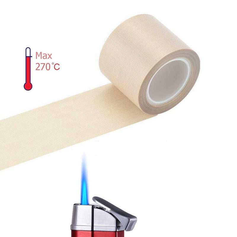 Good news FRIGIIRE PTFE Coated Fiberglass Telfon Tape high Temperature Tape Welding Sealing Tape for Vacuum Sealer Machine 50mm x 11yards/33feet