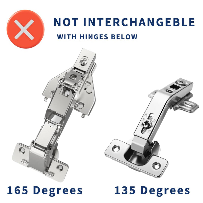 Burks 2 Pack Lazy Susan Hinge 90 Degree Pie Cut Bifold Cabinet Door Hinge Corner Cabinet Hinge | Like-for-like replacement for Grass, Mepla, M&B, Corner bifold kitchen cabinet door use, Screws and Instructions Included
