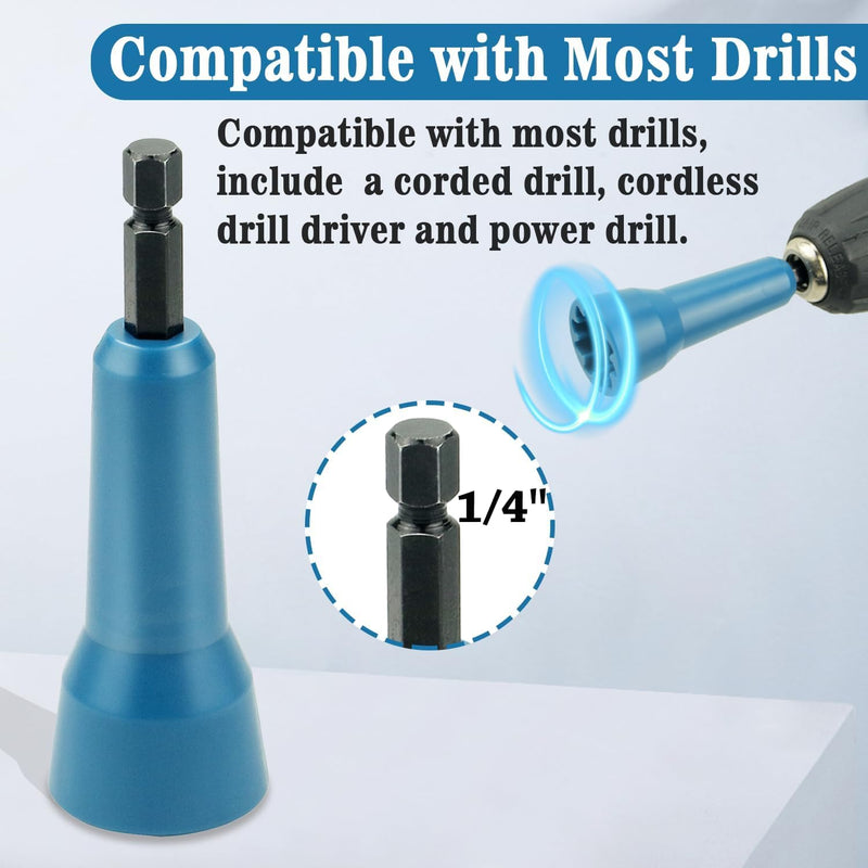 [Australia - AusPower] - Wire Twisting Tool, Wire Spin Twister Nut, Spin Twist Wire Connector, Wire Twisting Spinner, Wire Spin Driver Nut, Wire Twister Tool for Drill and Wire Connector Driver with 1/4" Chuck Blue 