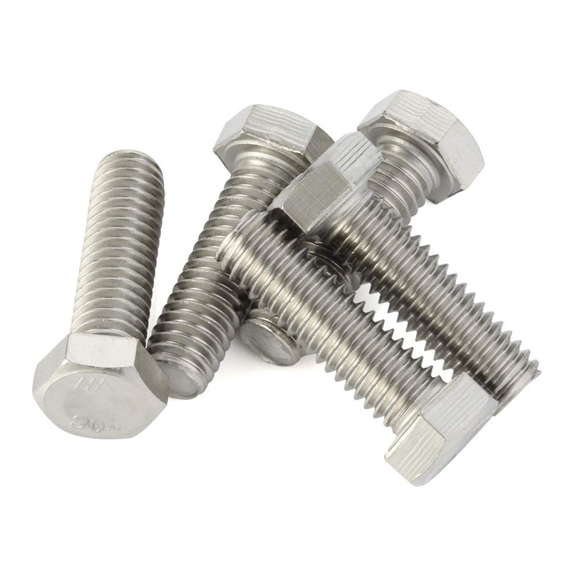 [Australia - AusPower] - M10-1.5 x 150mm Hex Head Screw Bolts, Fully Threaded, Stainless Steel 18-8, Plain Finish, Quantity 4 M10-1.5 x 150mm 