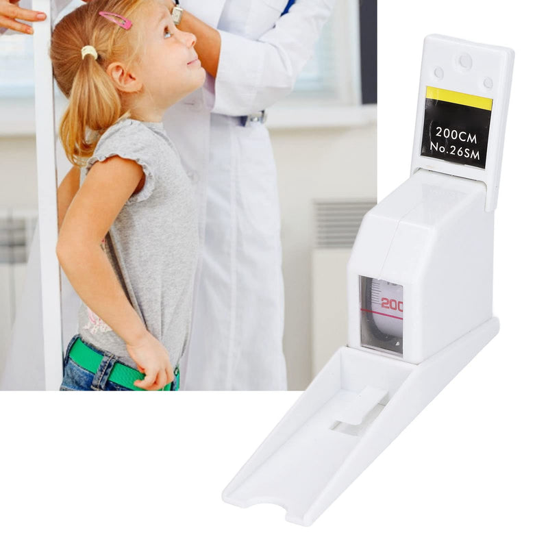 Altimeter, 200 cm Compact Wall Stadiometer for Wall Mounting, Height Ruler, Household, Children, Adults, Role, Rule, Height Measurement, Retraction Strap (White)