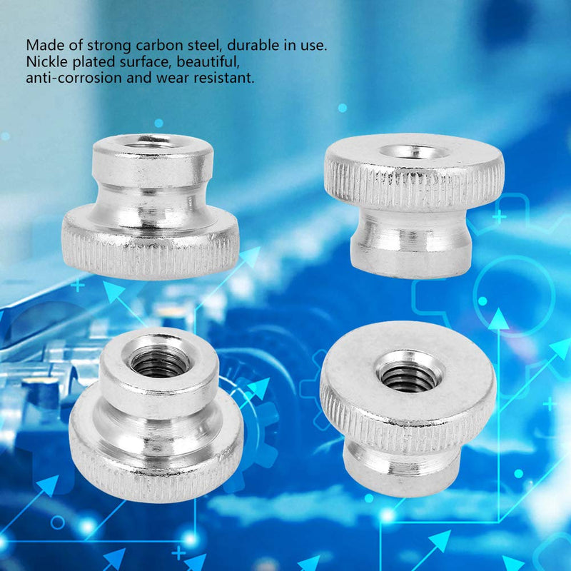 [Australia - AusPower] - Knurled Thumb Handle Nut Carbon Steel M3 M4 M5 M6 M8 M10 Hand Tighten Nuts Round Knobs Fasteners Metric Thread Grip Female Threaded (M8(2pcs)) M8(2pcs) 