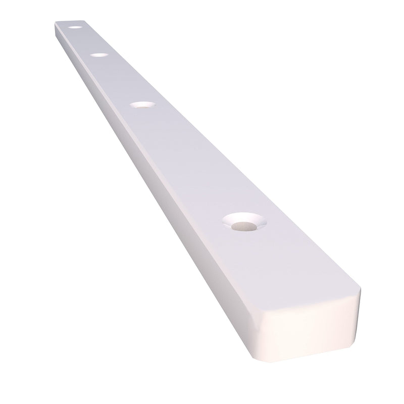 5 Pairs of Rok Hardware Side Mounted 11-1/4" (285.5mm) Screw-On, Plastic Drawer Rails/Guide Rails with 3/4" Extension, for Drawers with 21/32" (17mm) Groove, White Finish, D10751034 10
