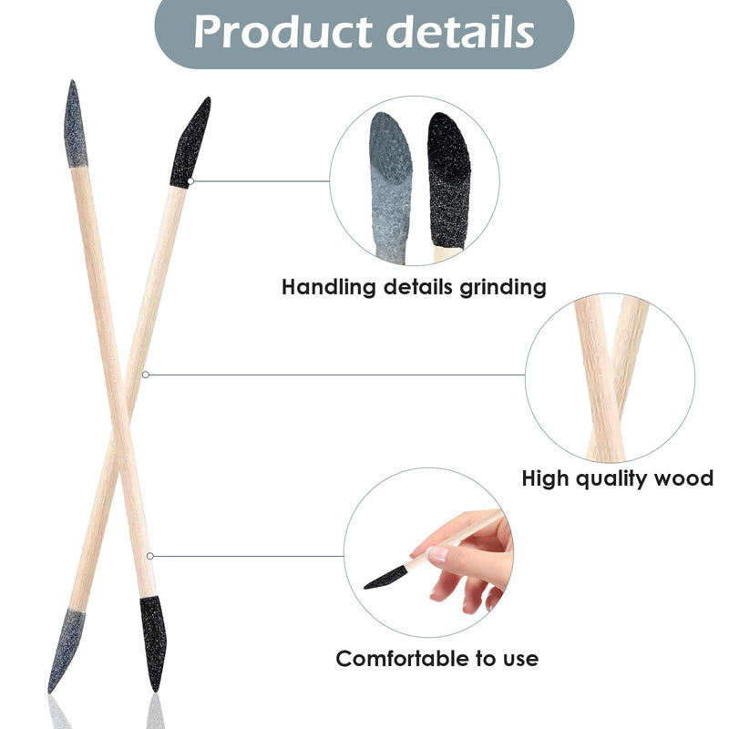 [Australia - AusPower] - Sanding Sticks 50 Pcs, Double-Ended Sanding Tools for Wood & Plastic Models, 120/280 Grit, 5.4 x 0.2 Inch - Fine Detailing in Tight Spaces with Matchstick Design 