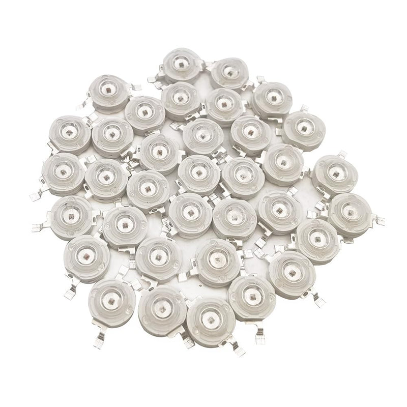 High Power LED Chip 1 Watt Super Bright Intensity SMD Light Emitter Components Diode Lamp Lamp Beads Chip DIY Lights for Floodlight Headlight Red 620-630 nm Pack of 100