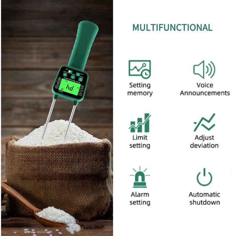 [Australia - AusPower] - Portable Hay Tester, Hay Bale Tester with Probe for Sesame Wheat Corn Soybean Rice Barley Sorghum Peanut Kernel Rapeseed 