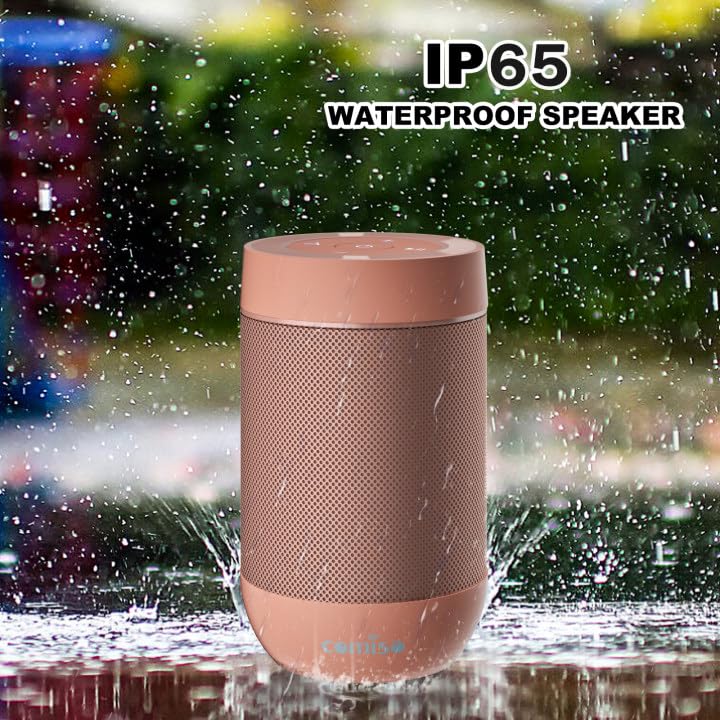 [Australia - AusPower] - comiso X26M Portable Bluetooth Speaker,Waterproof Speaker IP65,5.3 Bluetooth,360 HD Sound,TWS Stereo Pairing,Built in Mic, Support TF/SD Card-Pink Pink 